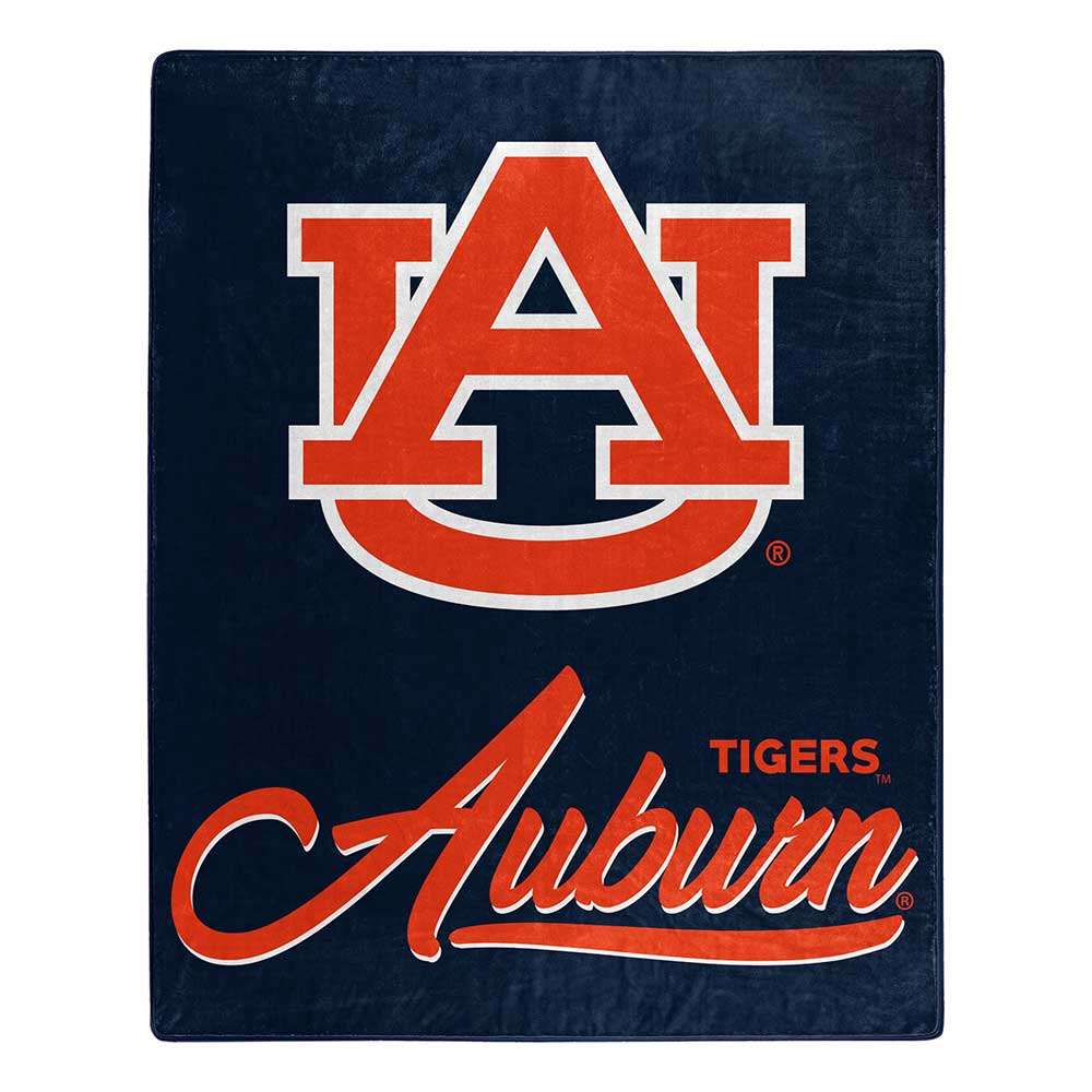 Auburn Tigers Signature Raschel Plush Throw Blanket 50X60 