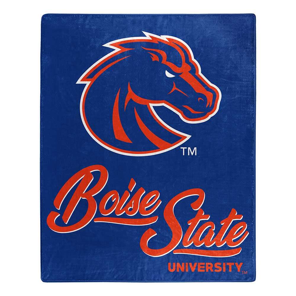 Boise State Broncos Signature Raschel Plush Throw Blanket 50X60 