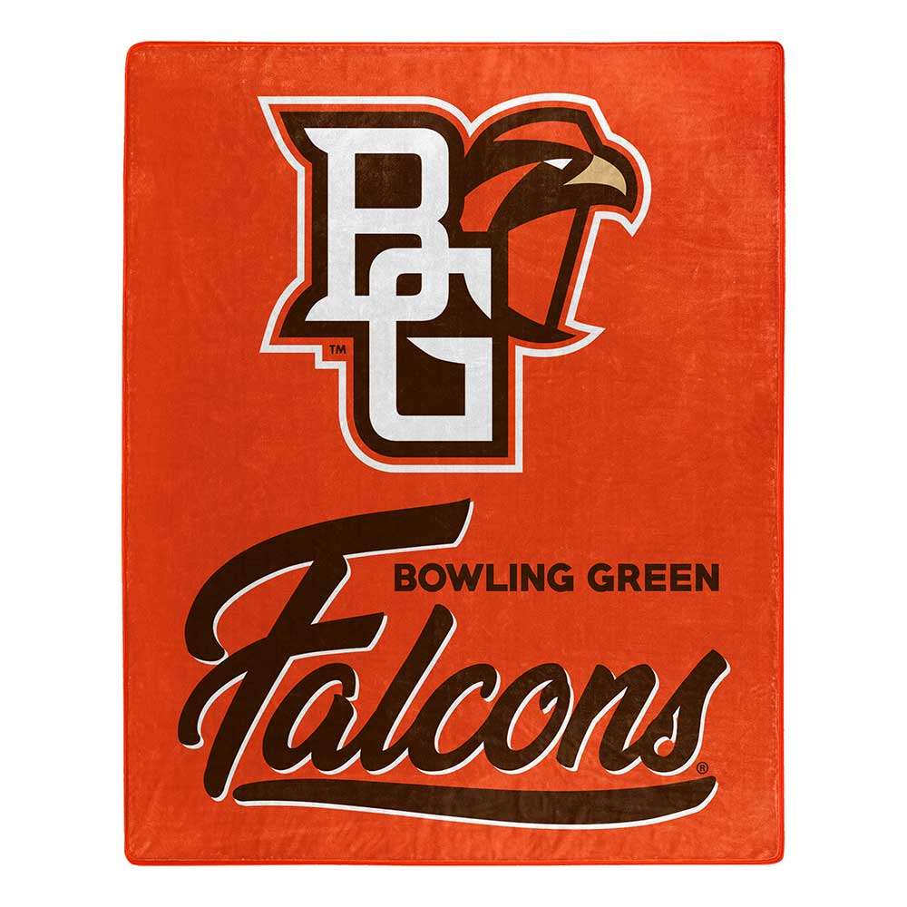 Bowling Green State Falcons Signature Raschel Plush Throw Blanket 50X60 