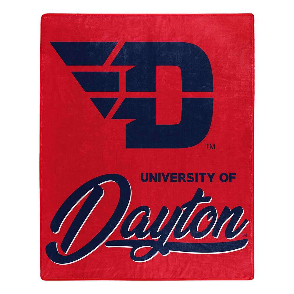 Dayton Flyers Signature Raschel Plush Throw Blanket 50X60 