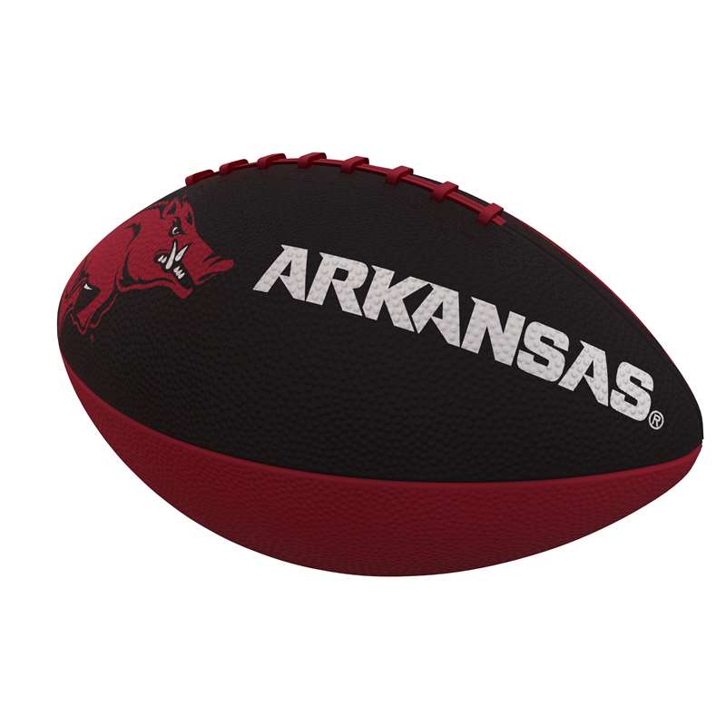 Arkansas Razorbacks Combo Logo Junior-Size Rubber Football