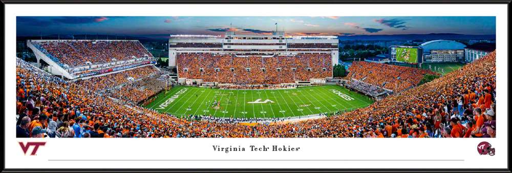 Virginia Tech Hokies Football Panoramic Poster - Lane Stadium Picture  Standard Frame