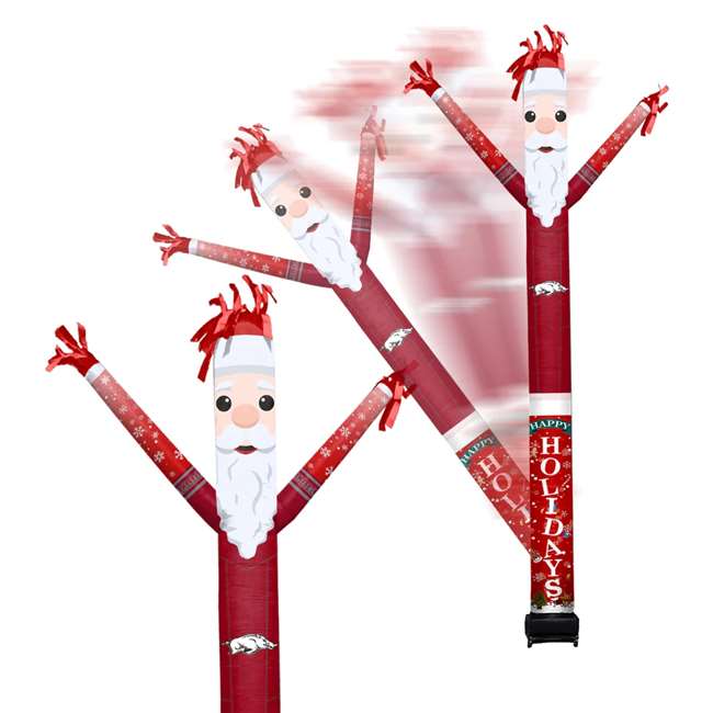 Arkansas Razorbacks Inflatable Crazy Christmas Santa Sports Fan 8 ft Tall