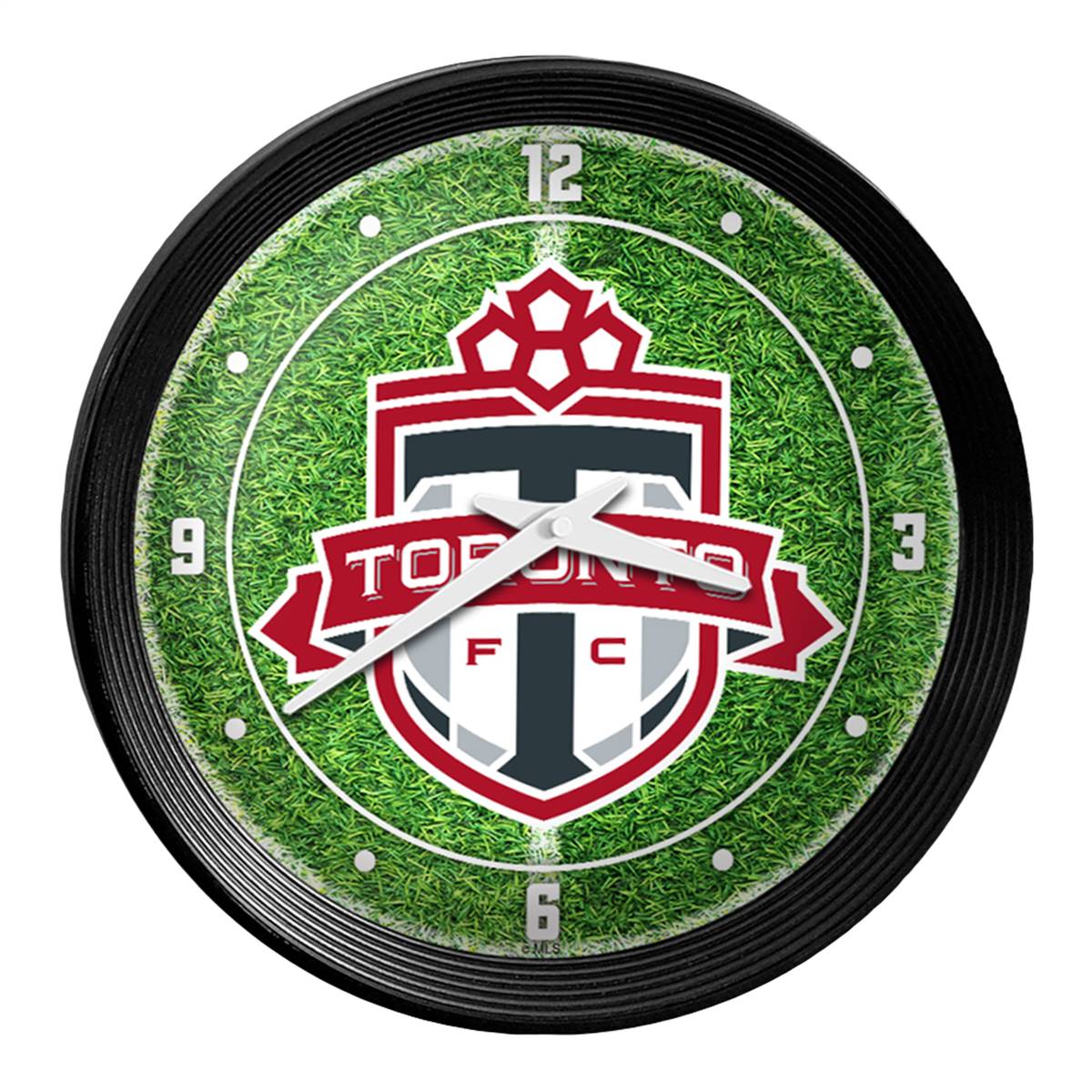 Toronto Clock Display Design Toronto FC Pitch - Ribbed Frame Wall Clock