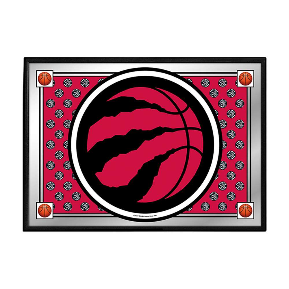 Volley Ball Sign Raptor Toronto Raptors Team Spirit - Framed Mirrored Wall Sign