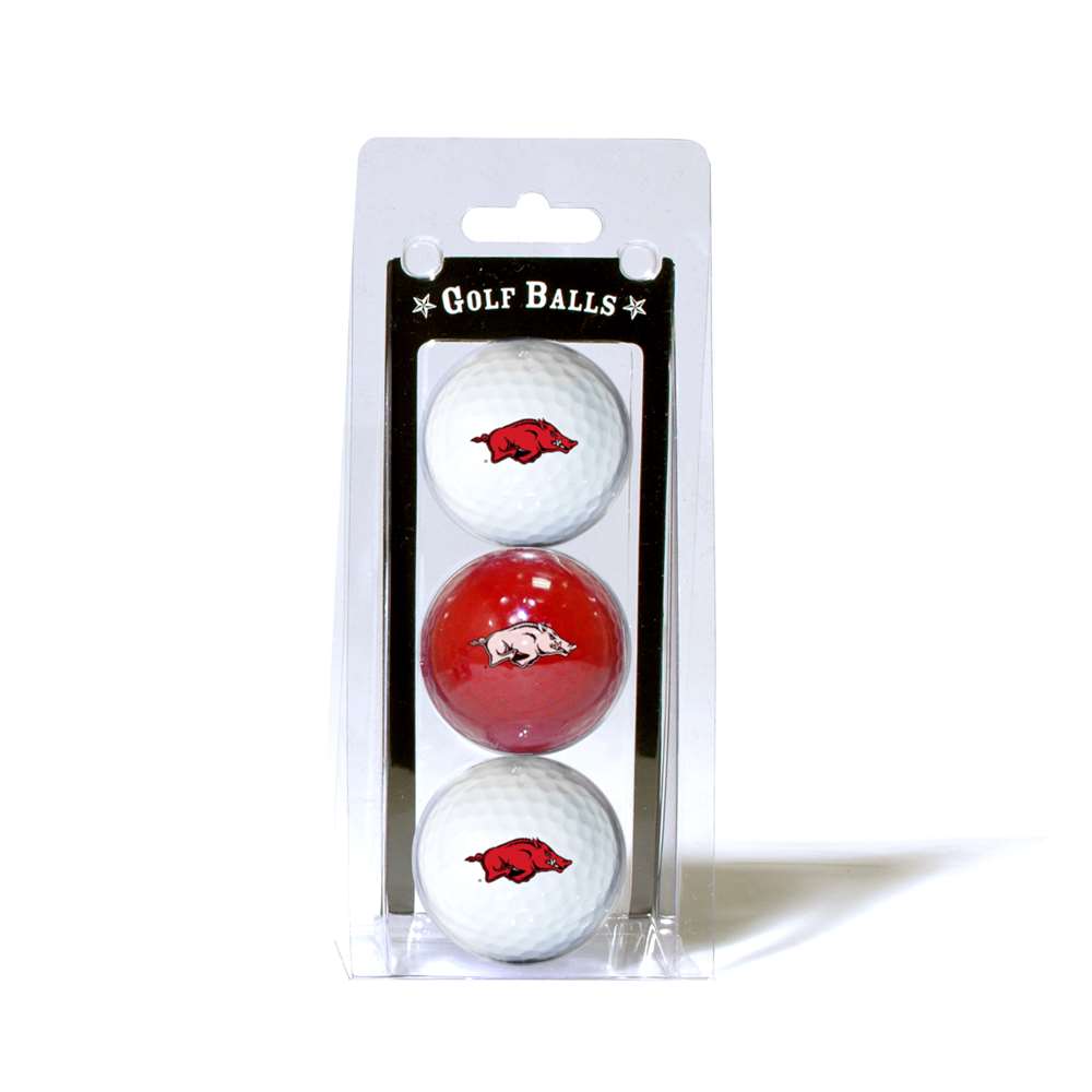 Arkansas Razorbacks Golf 3 Ball Pack 20405