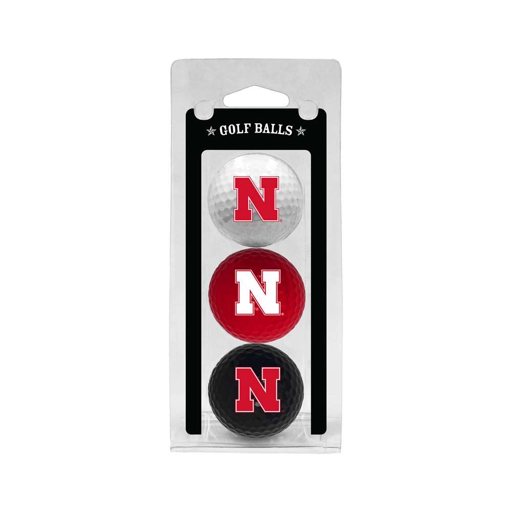 Nebraska Corn Huskers Golf 3 Ball Pack 22405