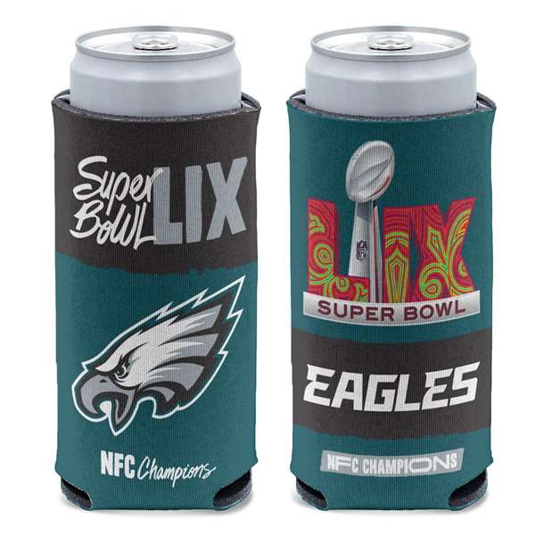 Philadelphia Eagles Super Bowl LIX NFC Champions 12oz. Slim Can Cooler ...