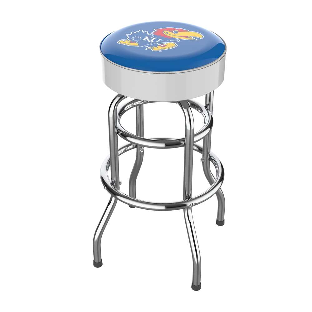 Kansas Jayhawks Chrome Bar Stool  